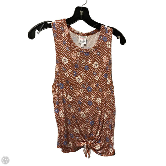 Top Sleeveless Basic By Belle Du Jour In Orange, Size: Xl