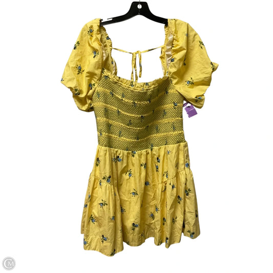 Dress Party Midi By Anthropologie In Yellow, Size: M