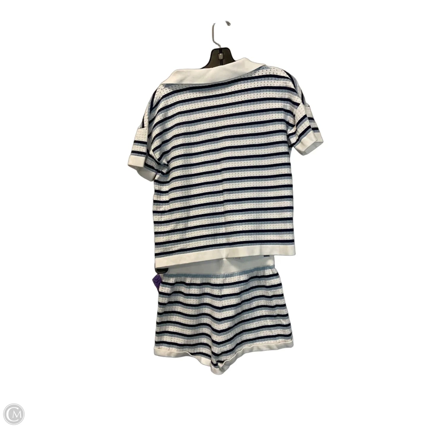 Shorts Set By Clothes Mentor In Blue & White, Size: L