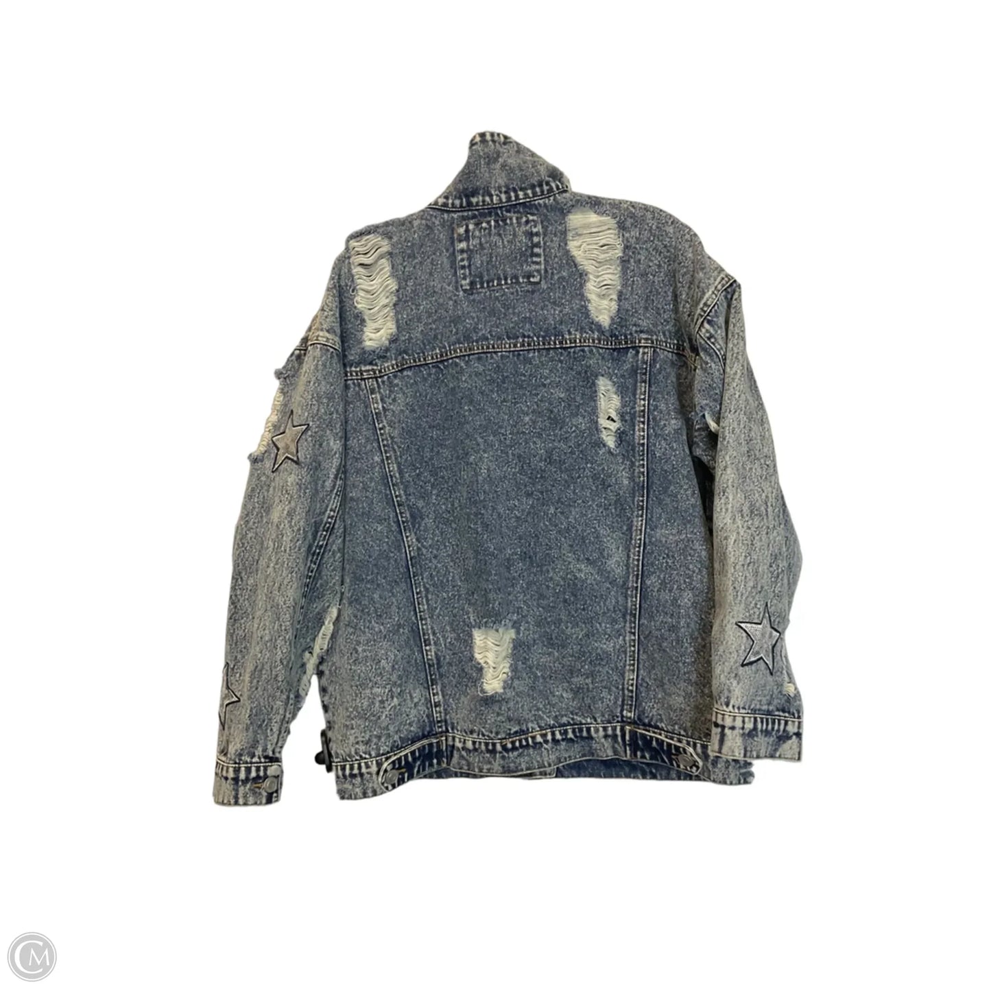 Jacket Denim By Peach Love Cream California In Blue Denim, Size: S