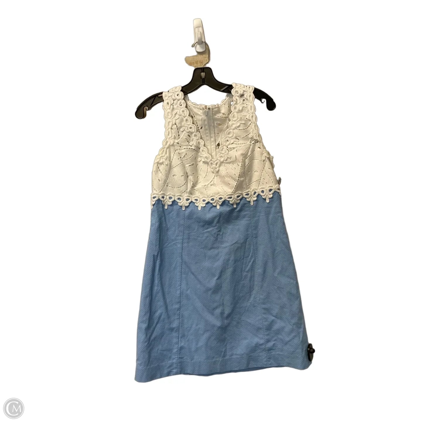 Dress Designer By Lilly Pulitzer In Blue & White, Size: 8