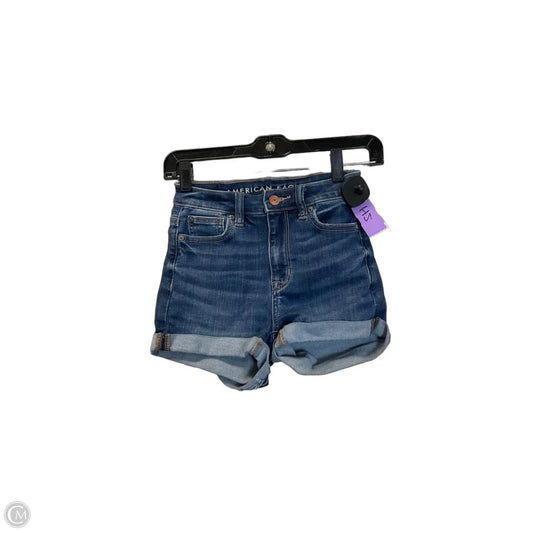 Shorts By American Eagle In Blue Denim, Size: 0