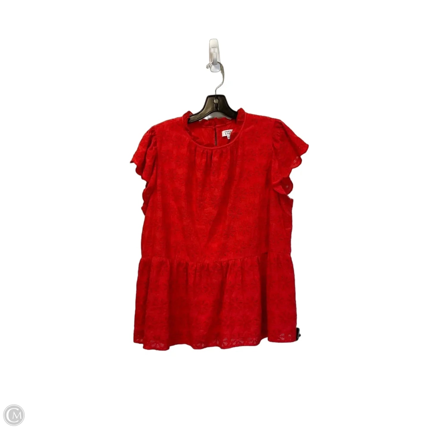 Top Short Sleeve By Crown And Ivy In Orange, Size: Xl