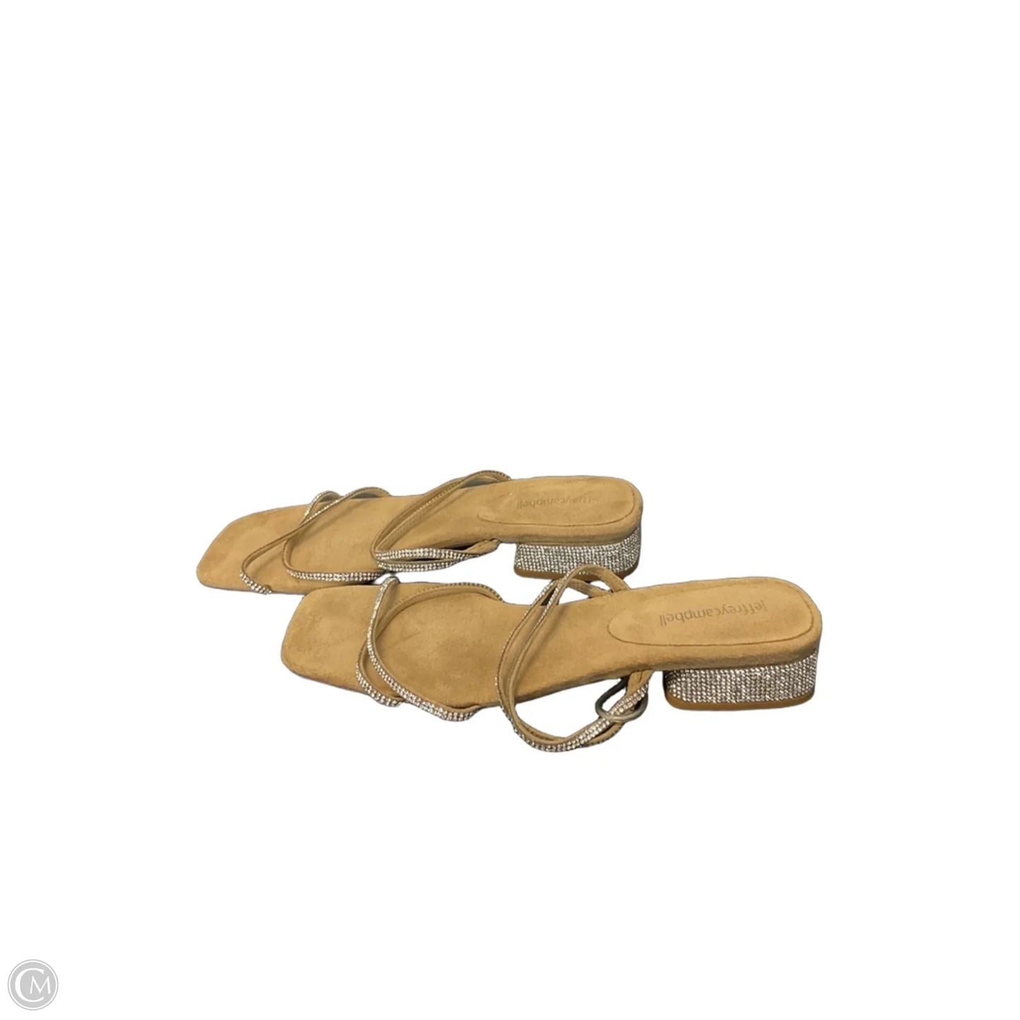 Sandals Heels Block By Jeffrey Campbell In Silver, Size: 9.5