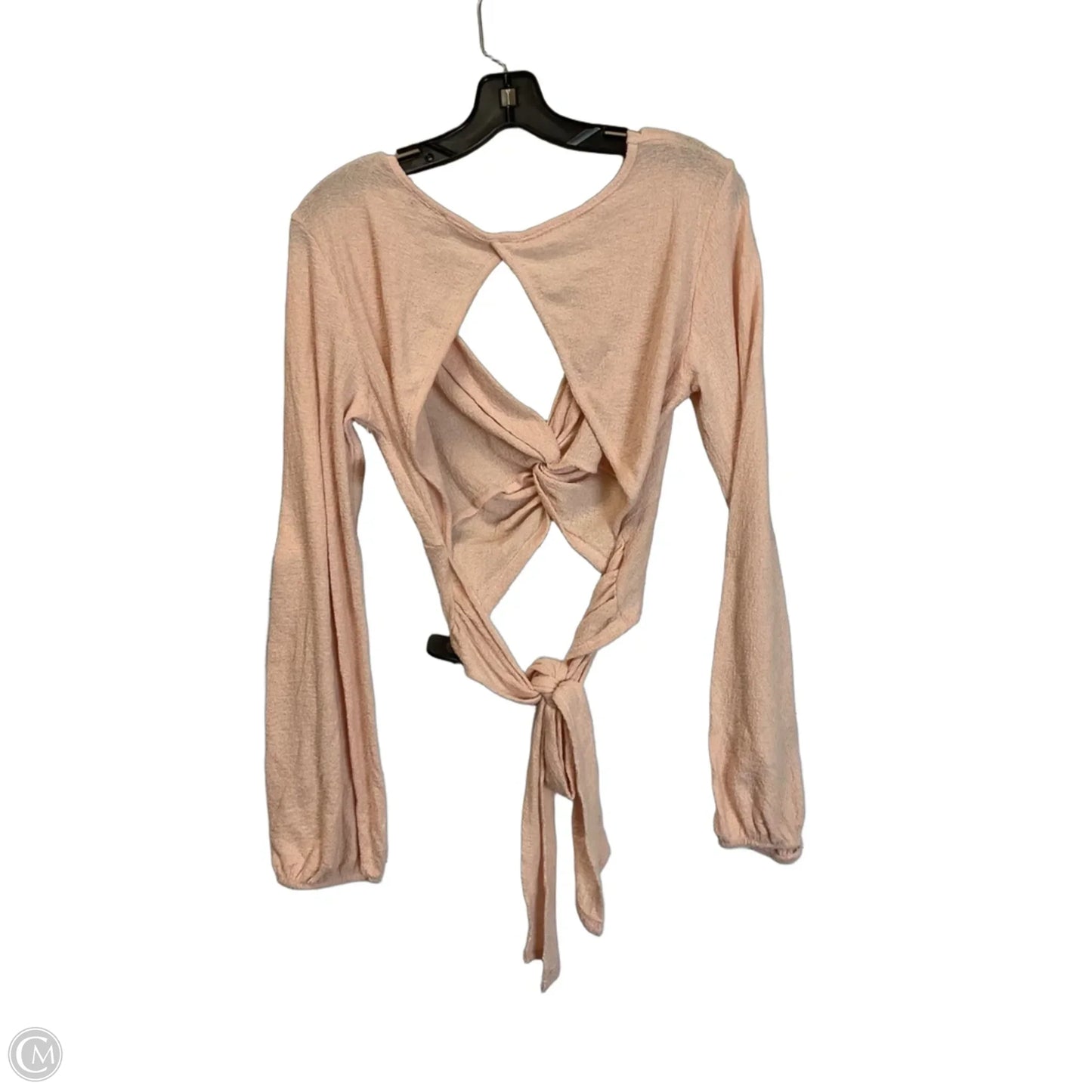 Top Long Sleeve By Fashion Nova In Peach, Size: L