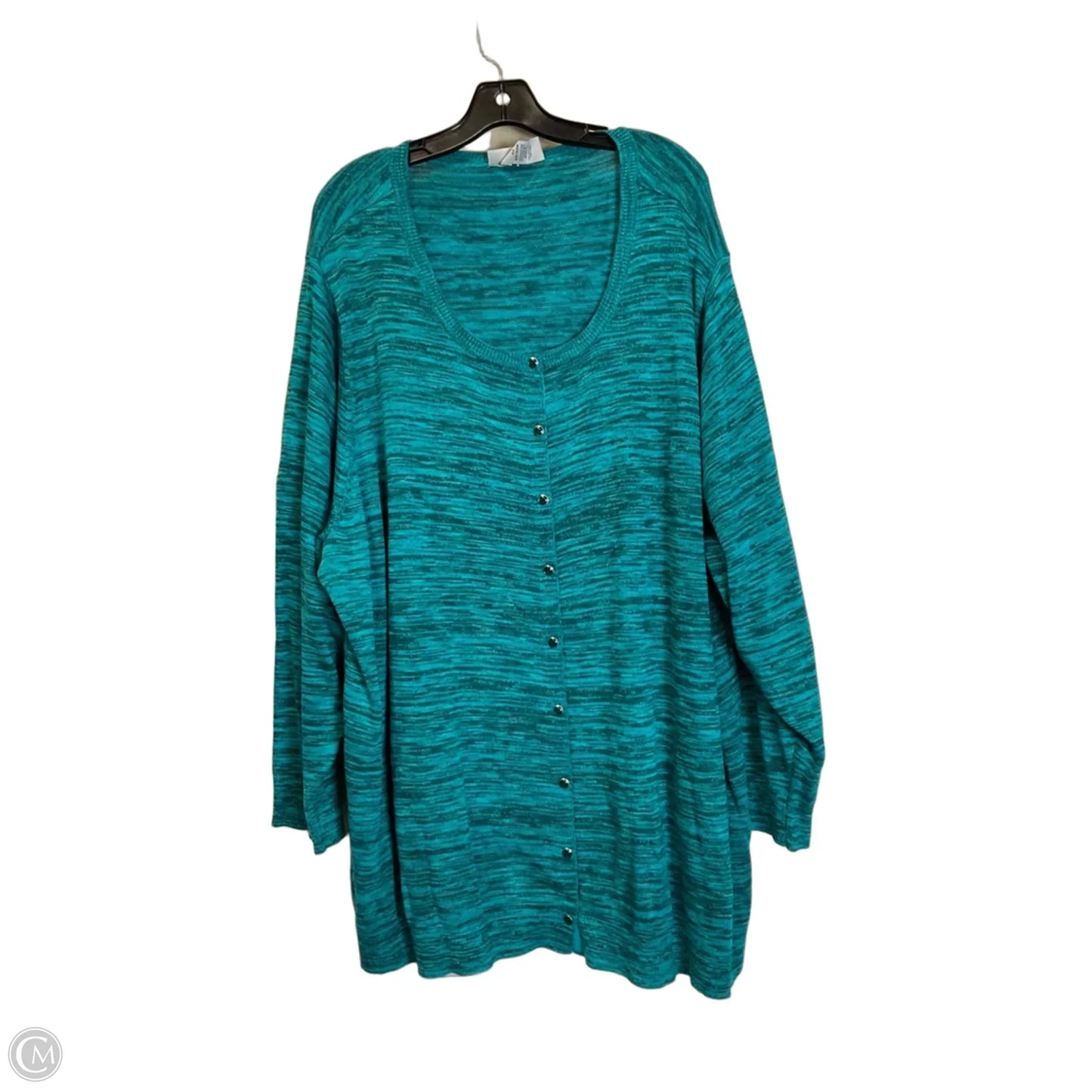 Cardigan By Catherines In Teal, Size: 4x