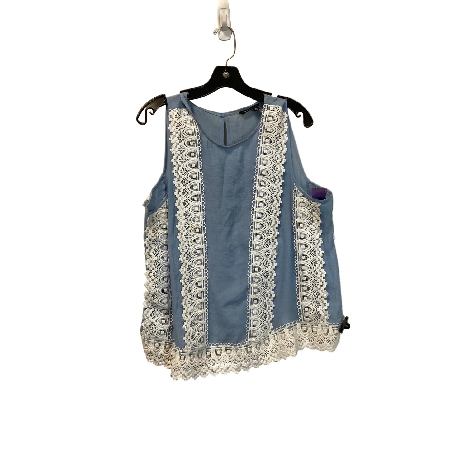 Top Sleeveless By Zac And Rachel In Blue, Size: Xl