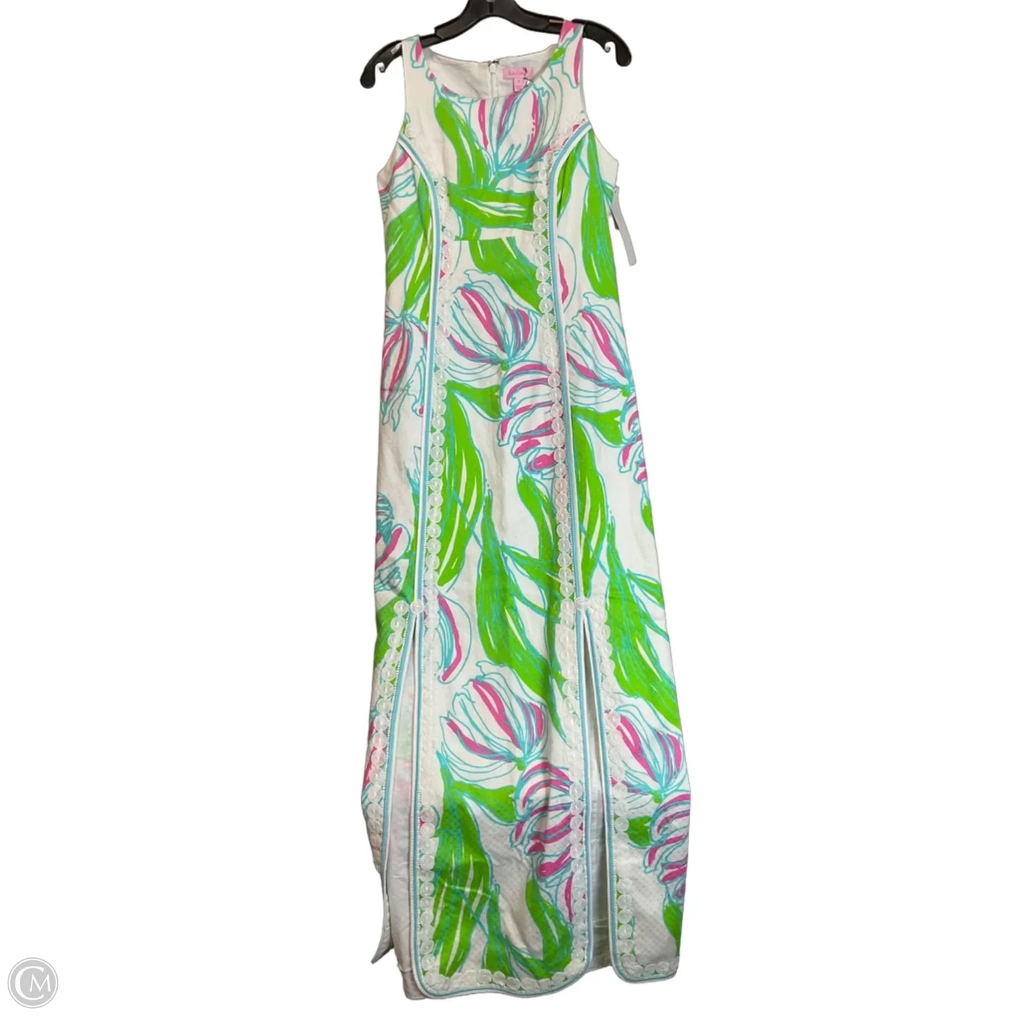 Dress Designer By Lilly Pulitzer In Blue & Green, Size: 4