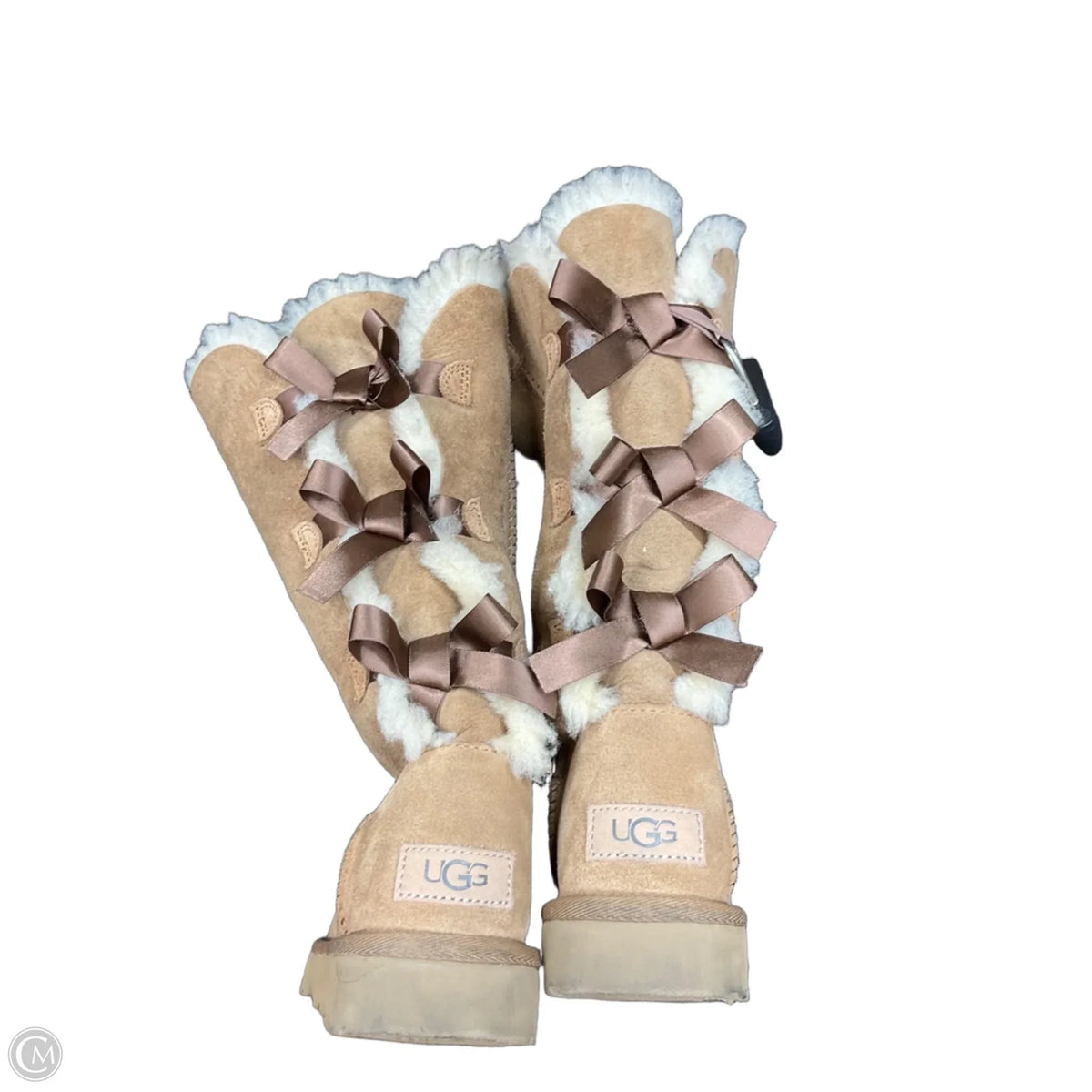 Boots Designer By Ugg In Brown, Size: 5