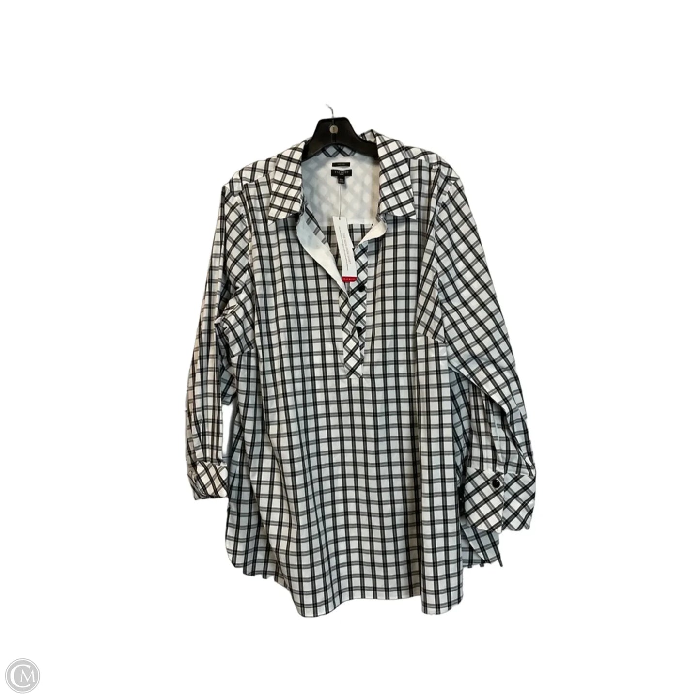 Top Long Sleeve By Talbots In Black & White, Size: 18