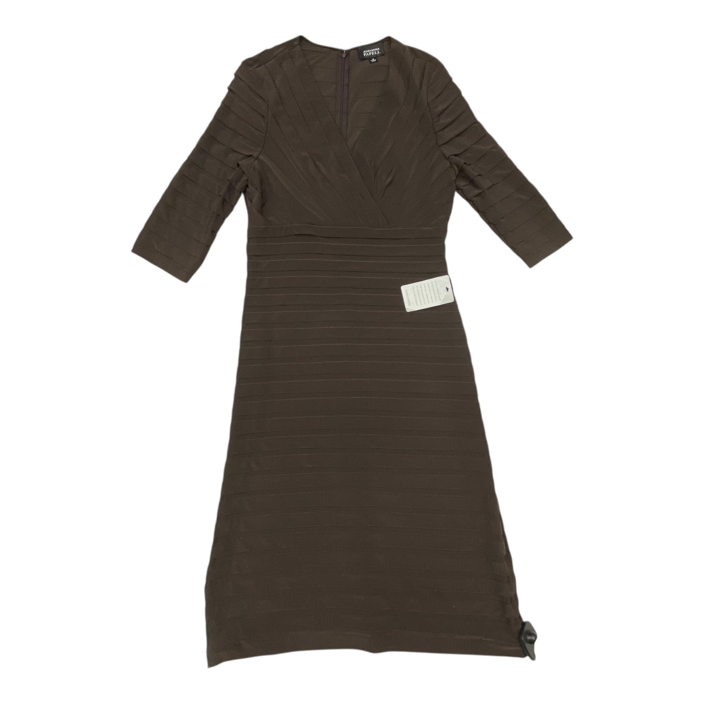 Dress Party Midi By Adrianna Papell In Brown, Size:12