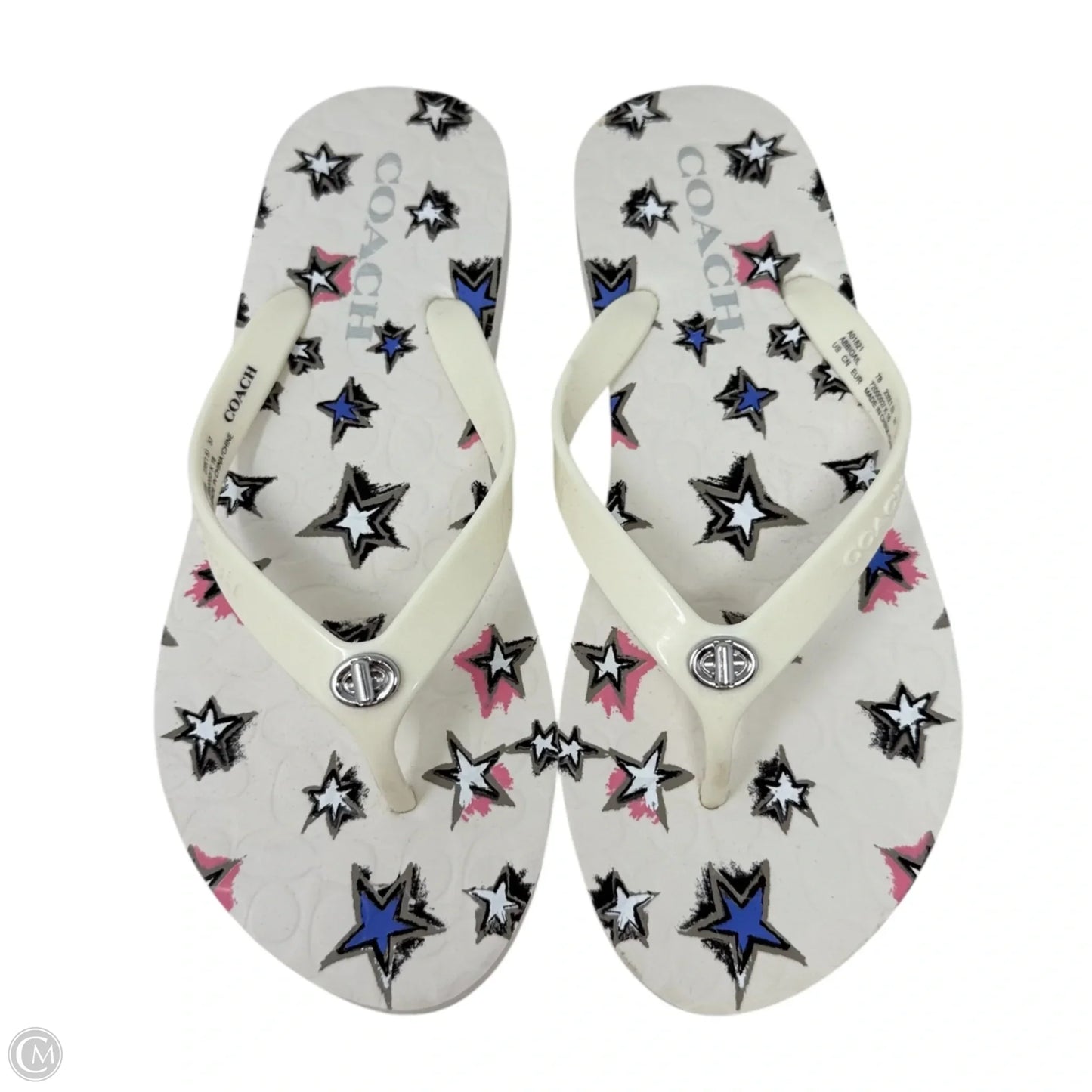 Abigail Sandals Designer By Coach In Multi-colored, Size: 7