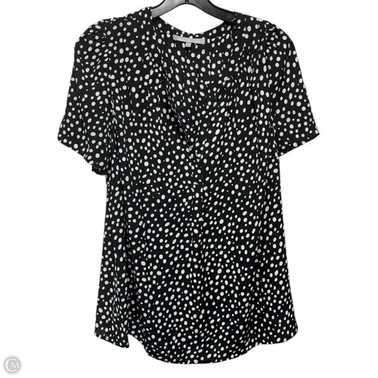 Top Short Sleeve By Daniel Rainn In Polkadot Pattern, Size: 1X