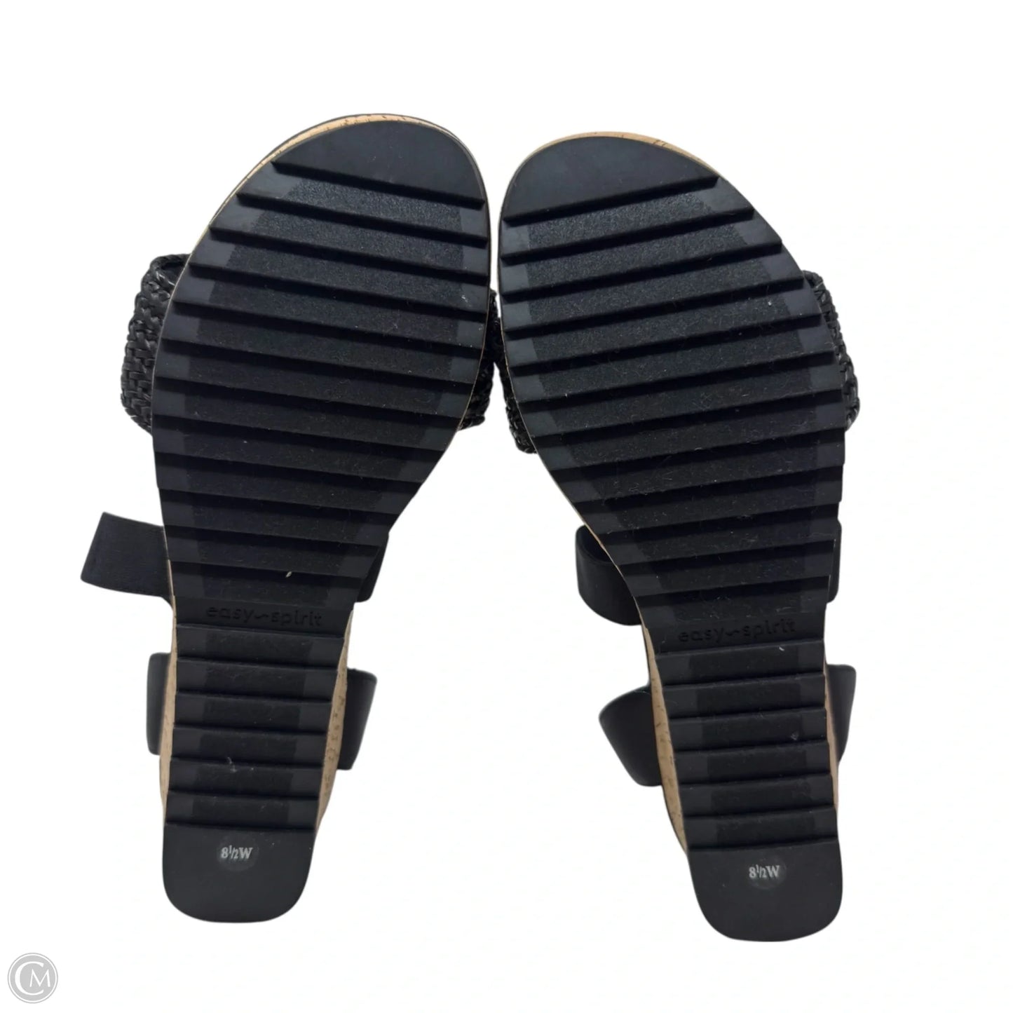 Lorena Wedge Sandals By Easy Spirit In Black, Size: 8.5