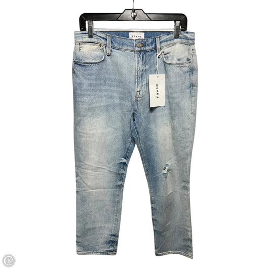 Le High Straight Jeans By Frame In Blue Denim, Size: 8 (29)