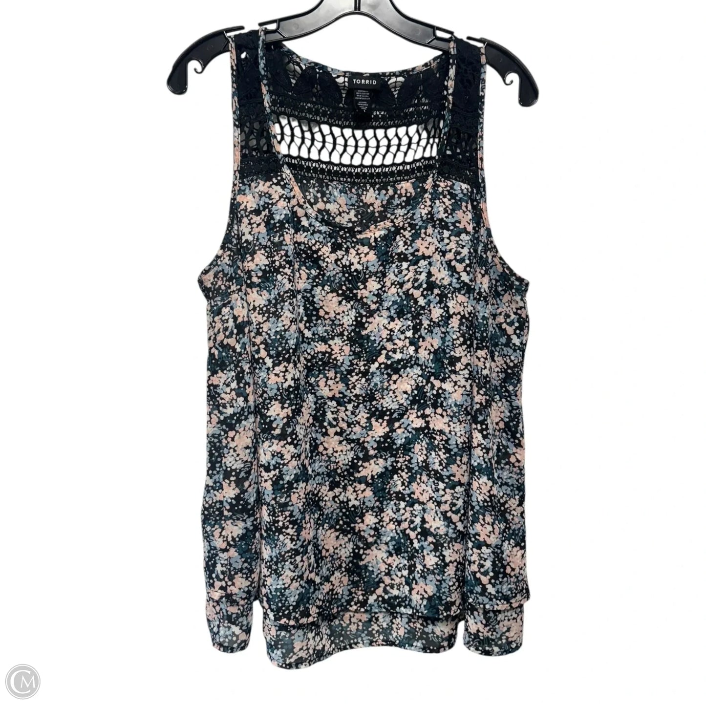 Top Sleeveless By Torrid In Floral Print, Size: 1x