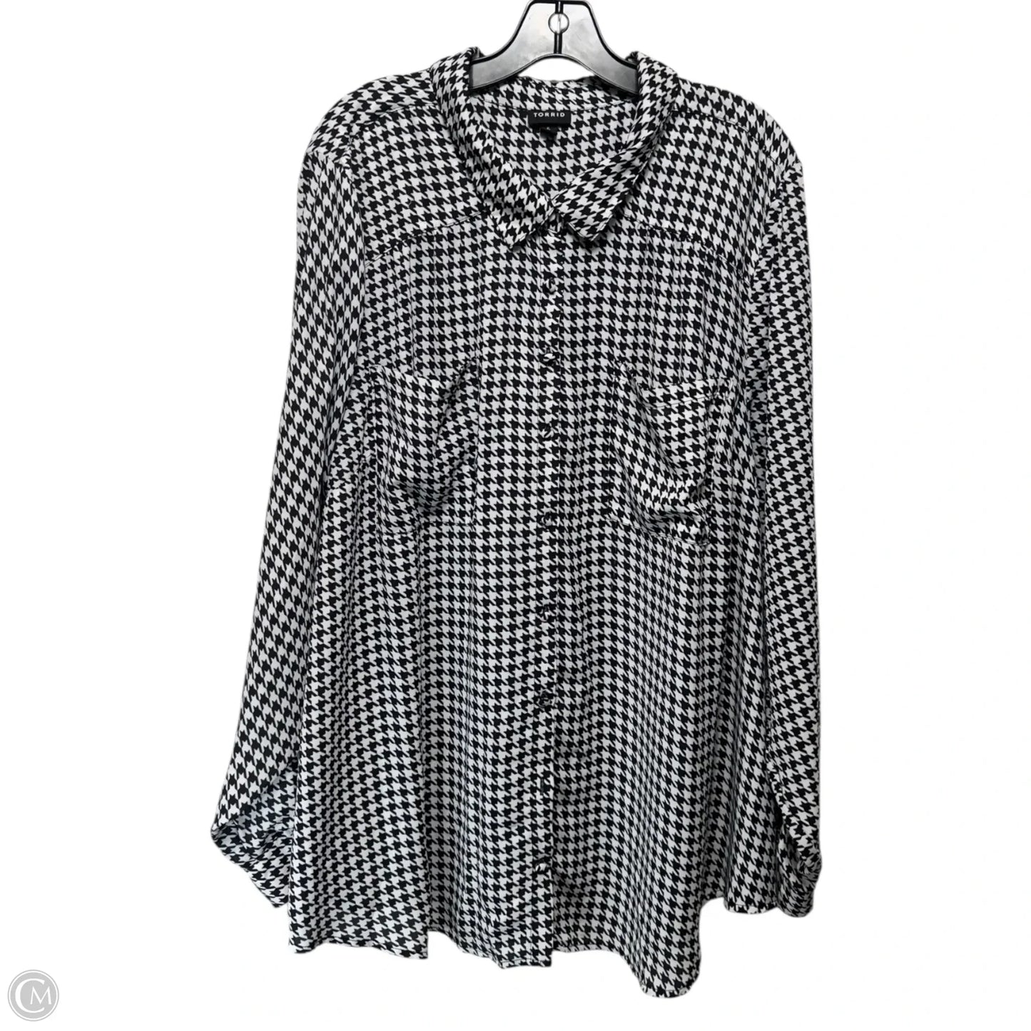 Top Long Sleeve By Torrid In Houndstooth Print, Size: 5x