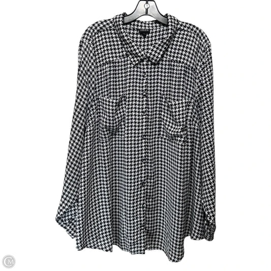Top Long Sleeve By Torrid In Houndstooth Print, Size: 5x