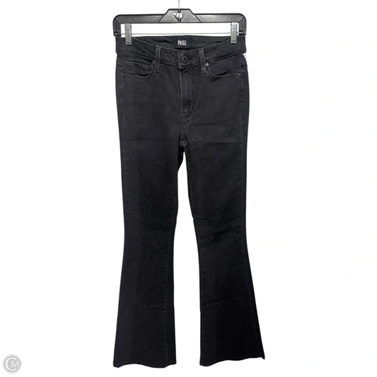 Jeans Flared By Paige In Black, Size: 4