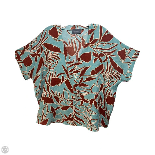 Top Short Sleeve By Hudson Gray In Floral Print, Size: L