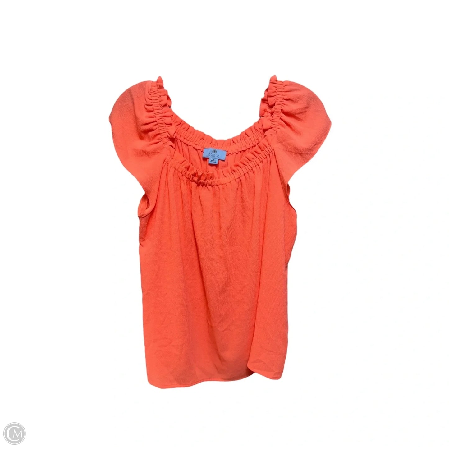 Top Short Sleeve By Cece In Orange, Size: M