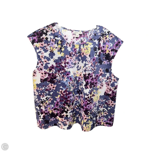 Top Short Sleeve By Coldwater Creek In Floral Print, Size: 3x