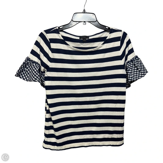 Top Short Sleeve By J. Crew In Striped Pattern, Size: S