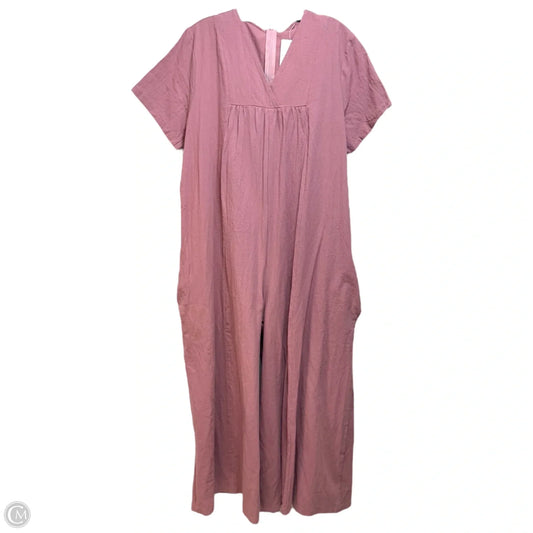 Jumpsuit By Floral Blooming In Pink, Size: Xxl
