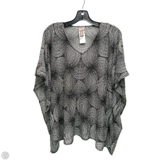 Top Short Sleeve By Chicos In Black & White, Size: S/M