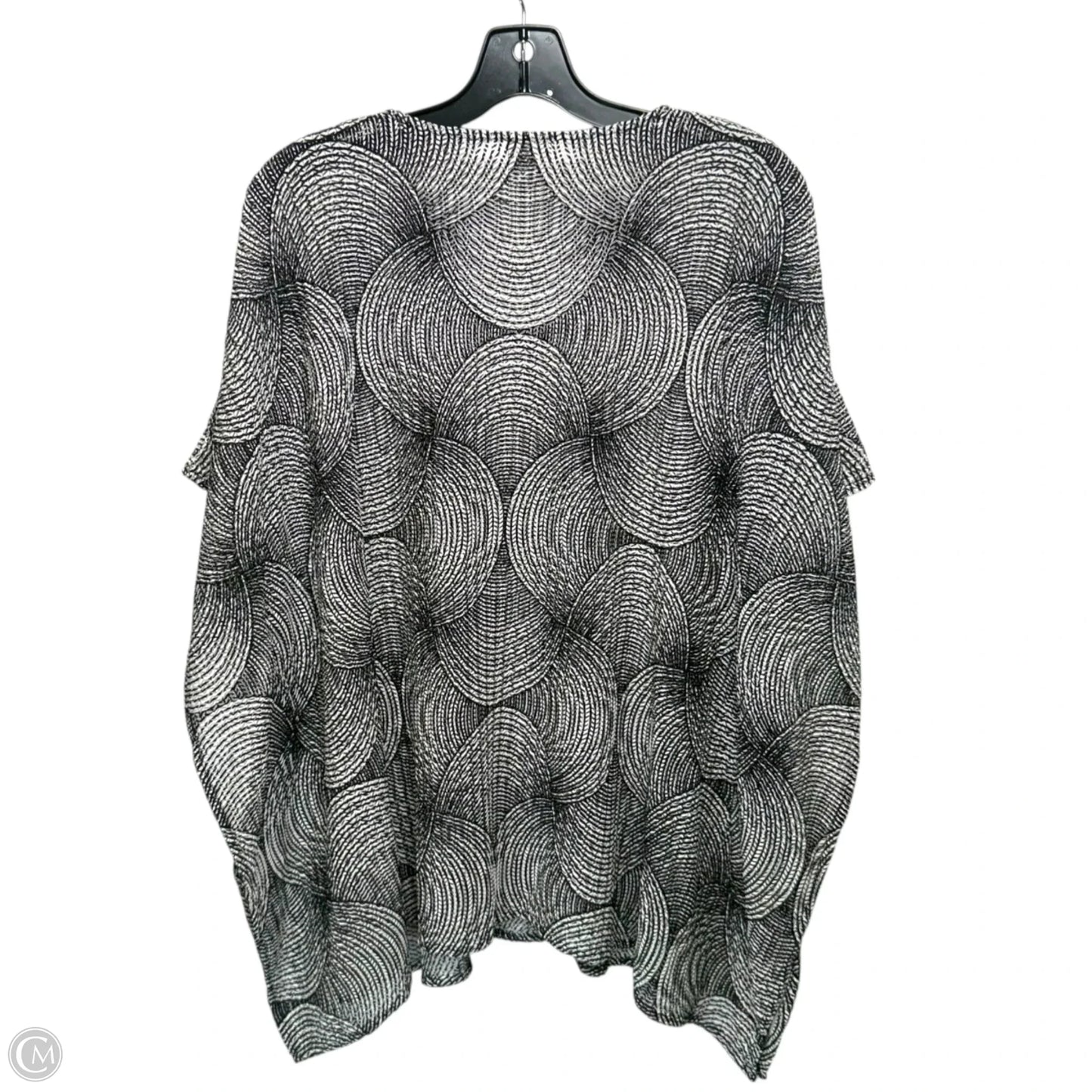 Top Short Sleeve By Chicos In Black & White, Size: S/M