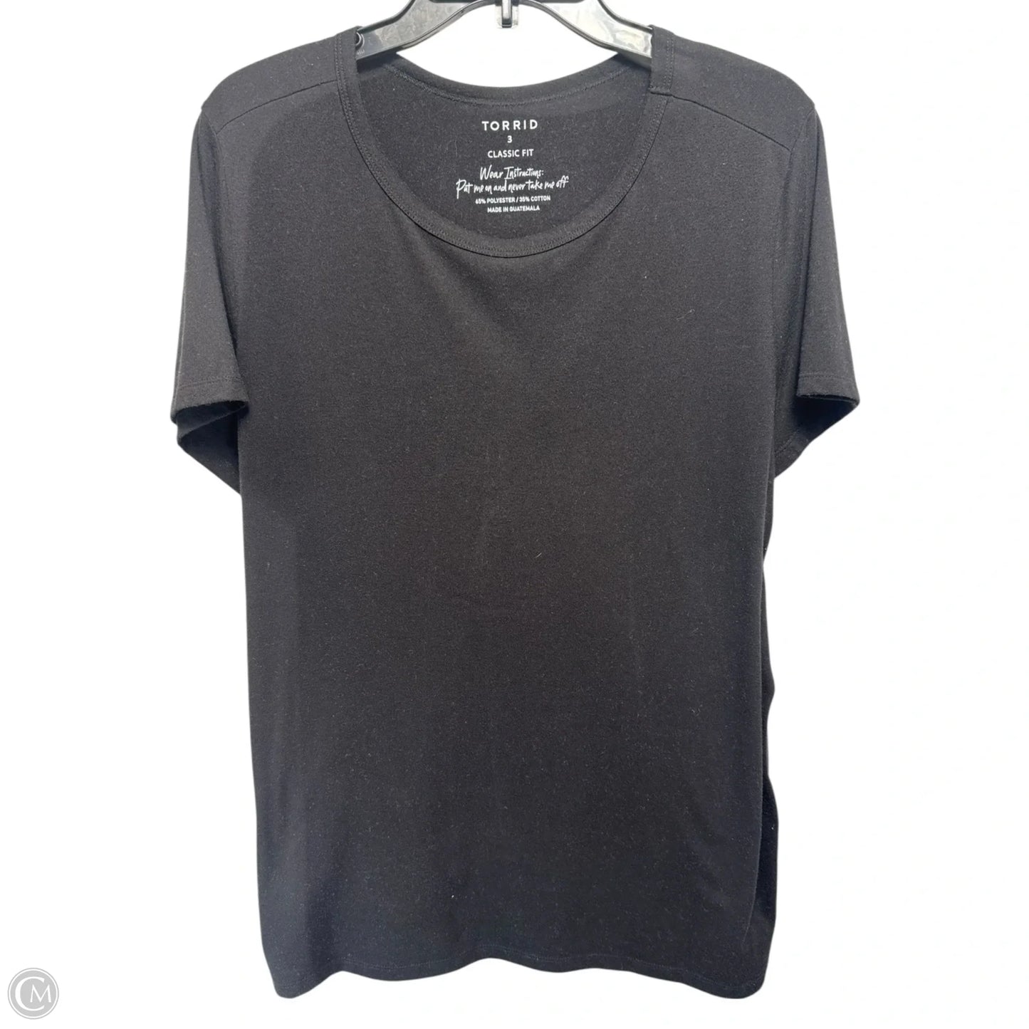 Top Short Sleeve Basic By Torrid In Black, Size: 3x