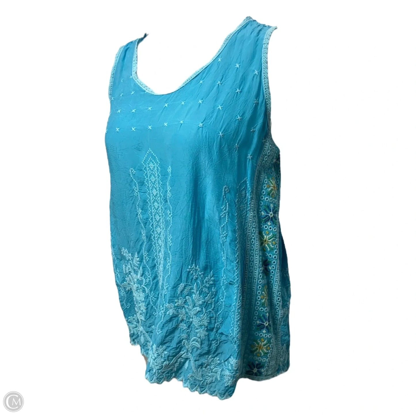 Laurel Eisley Embroidered Top By Johnny Was In Marine Surfer, Size: L