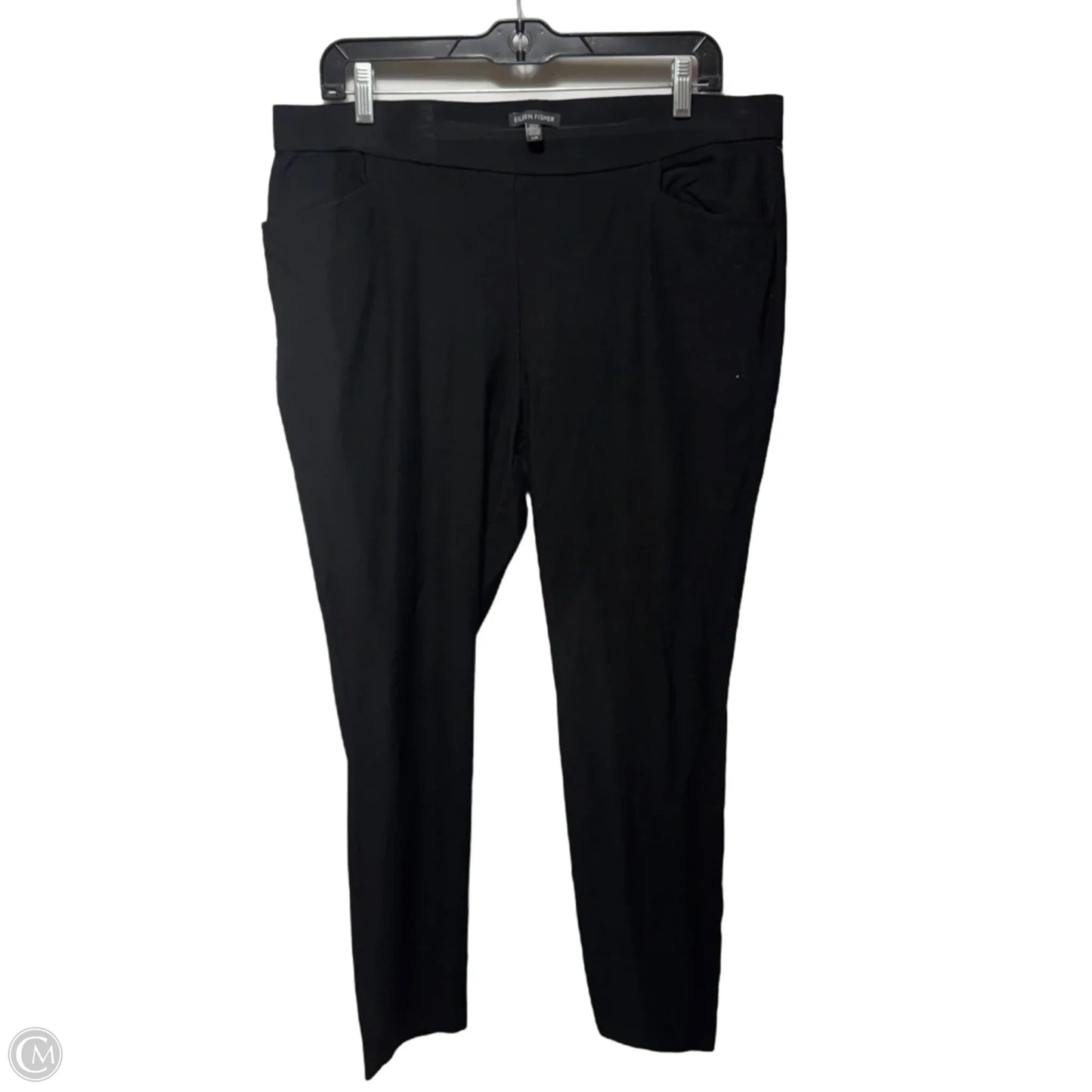 Ankle Zip Pants Dress By Eileen Fisher In Black, Size: L