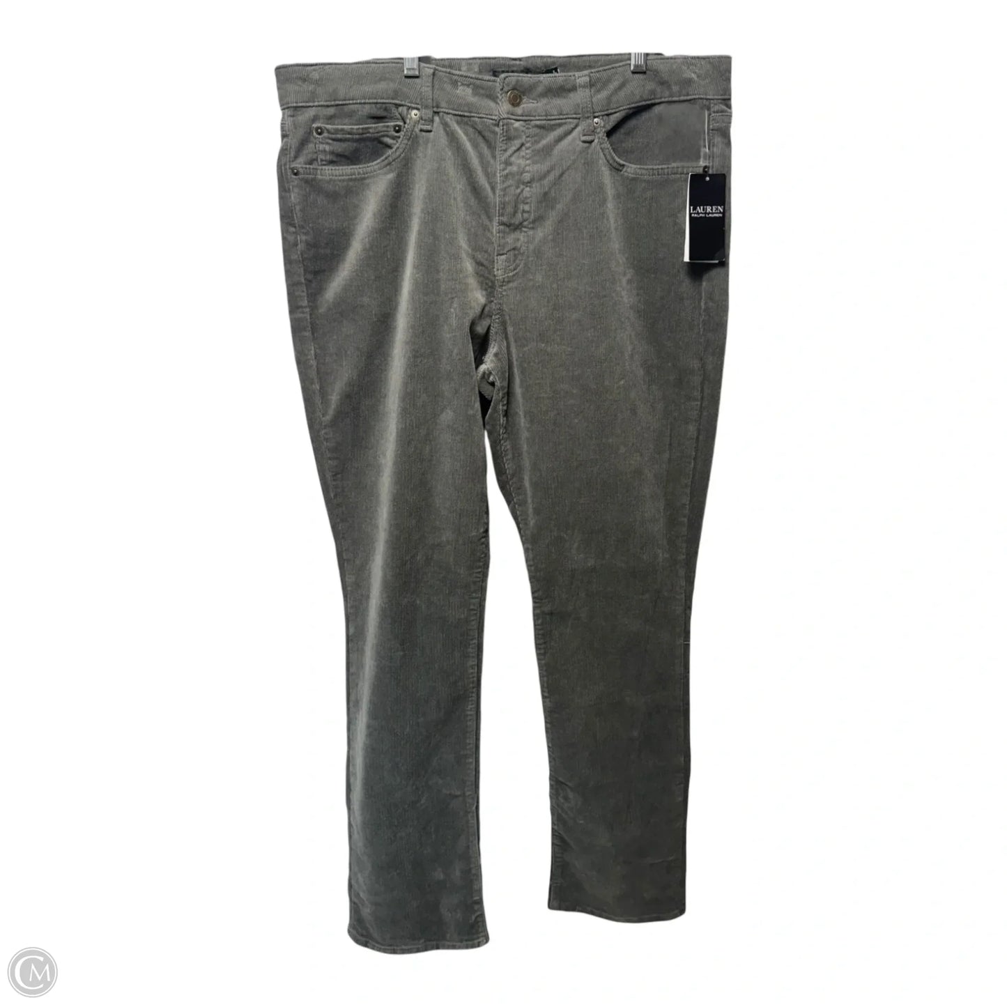 Pants Corduroy By Lauren By Ralph Lauren In Grey, Size: 16