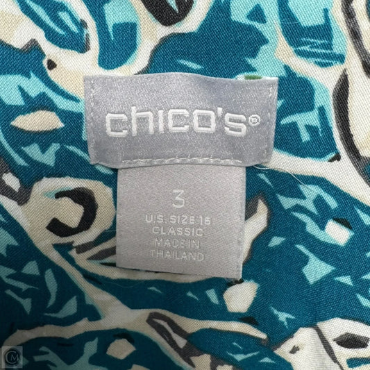 Top Long Sleeve By Chicos In Aqua, Size: Xl