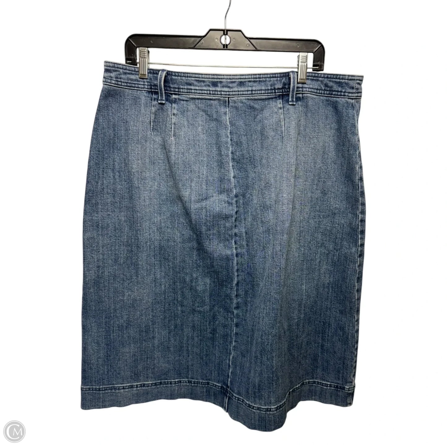 Skirt Midi By Talbots In Blue Denim, Size: 16