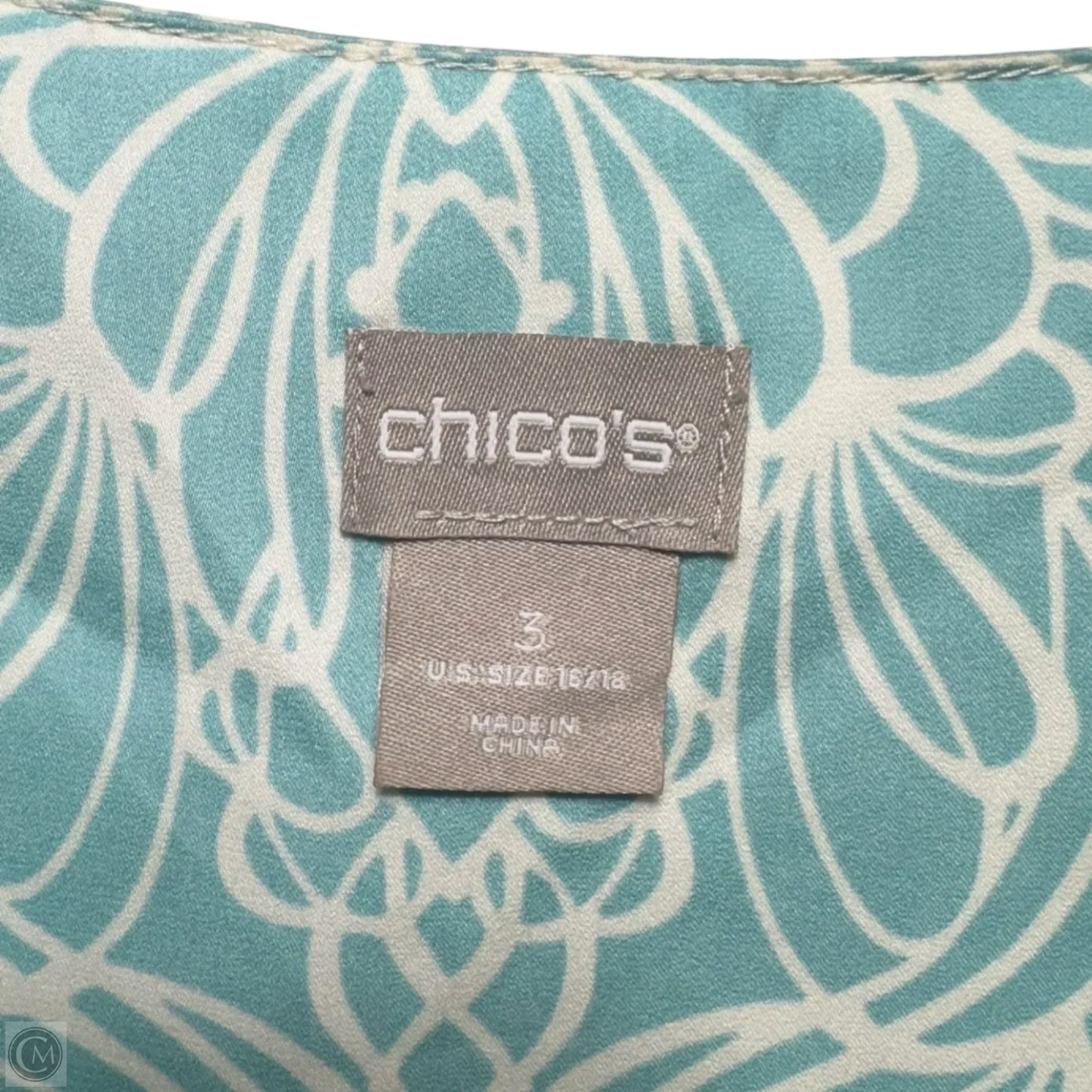Top Long Sleeve By Chicos In Floral Print, Size: Xl