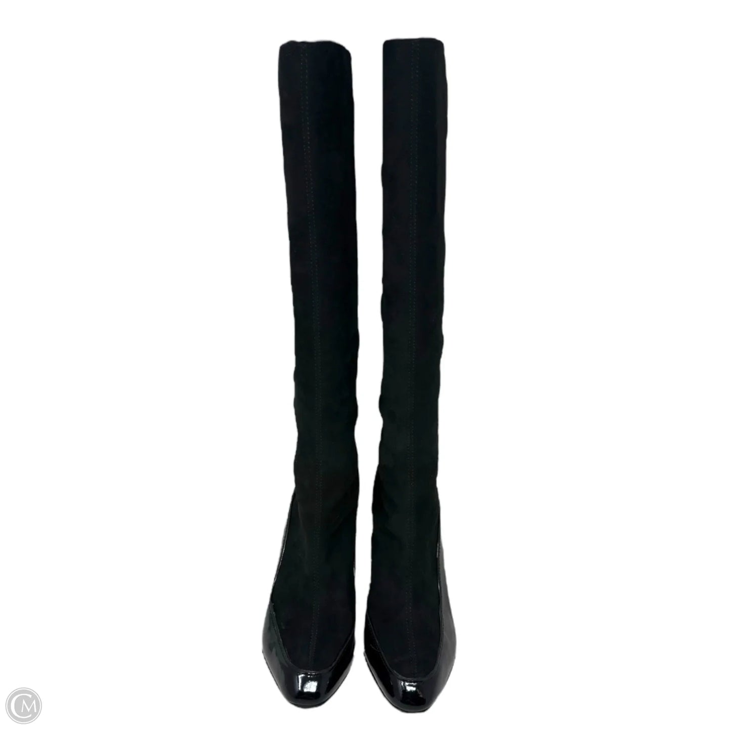 Dalad Suede & Patent Leather Boots By Diane Von Furstenberg In Black, Size: 8