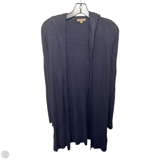 Hooded Sweater Cardigan By Lilla P In Navy, Size: Xs