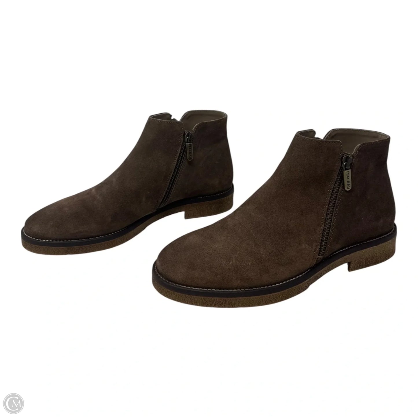 Foliana Boots Ankle Heels By Italeau In Brown, Size: 9.5