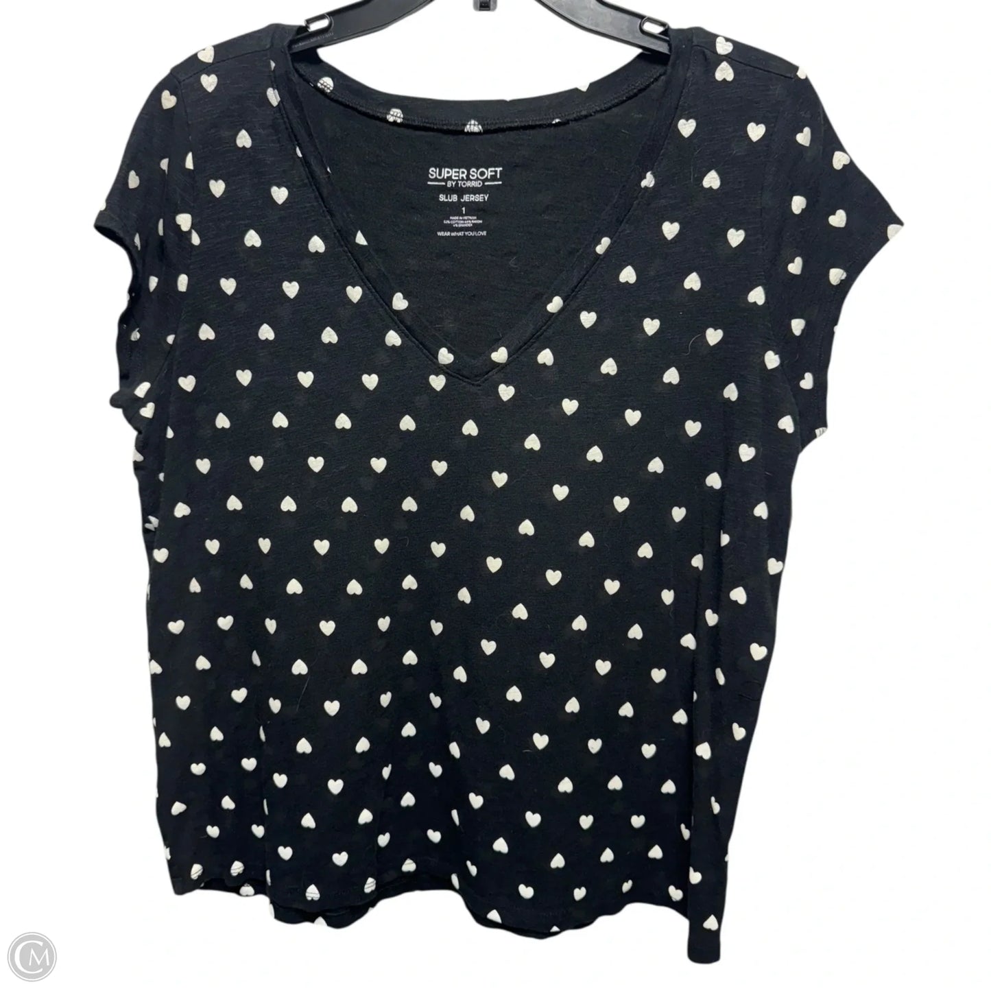 Top Short Sleeve By Torrid In Black, Size: 1x