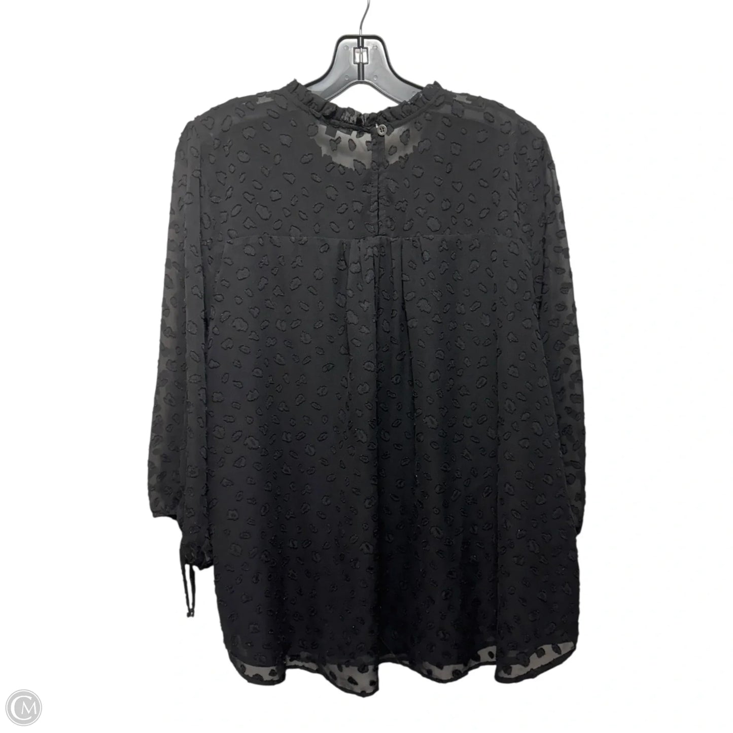 Top Long Sleeve By Papermoon In Black, Size: 1x
