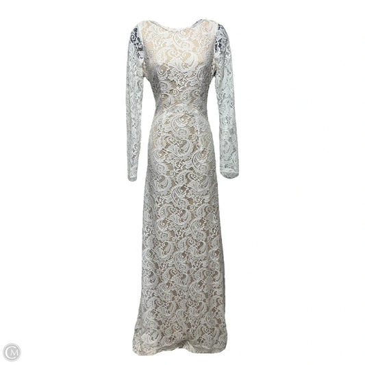 All I Know White Lace Long Sleeve Maxi Dress By Lulus In White, Size: S