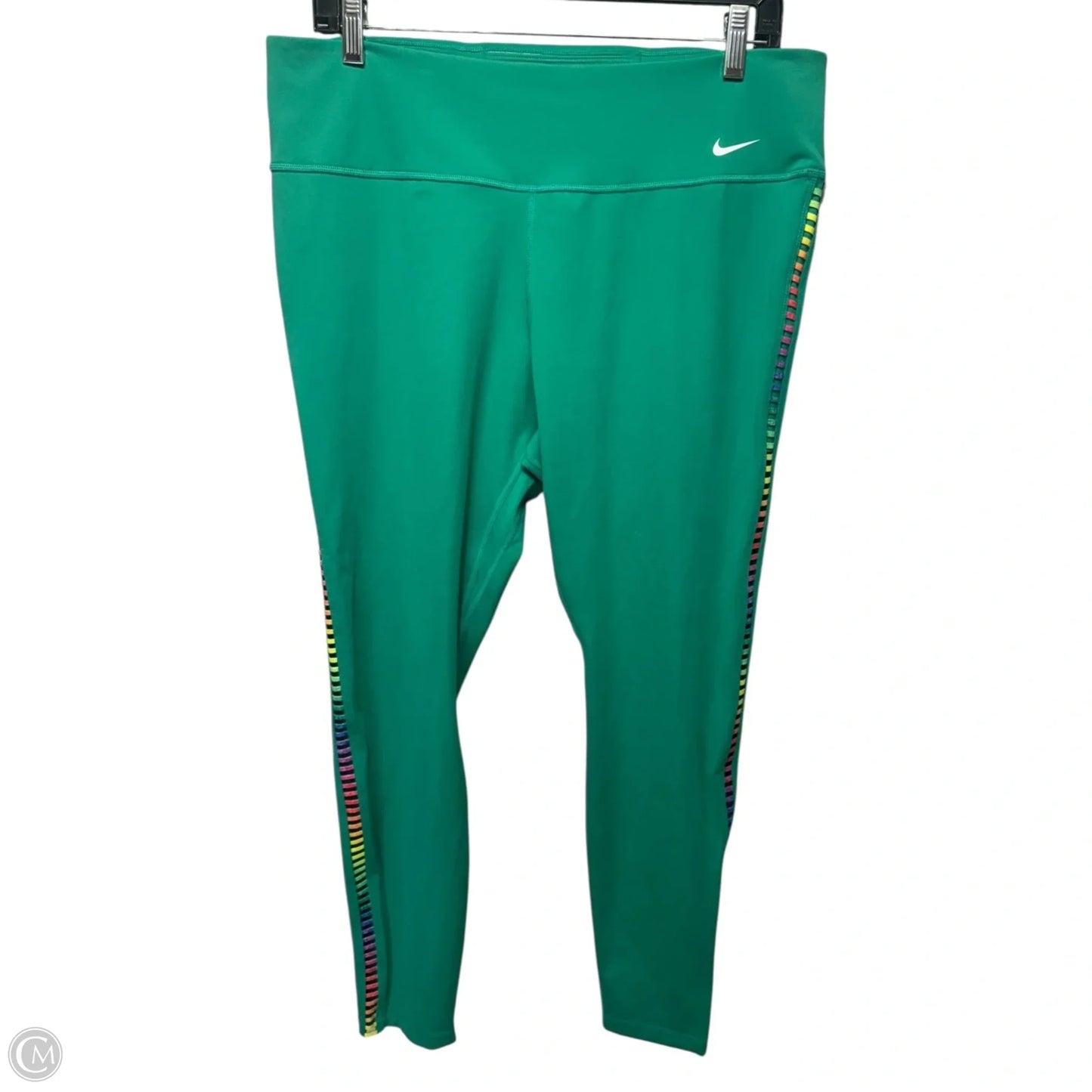 Athletic Leggings By Nike Apparel In Green, Size: Xl