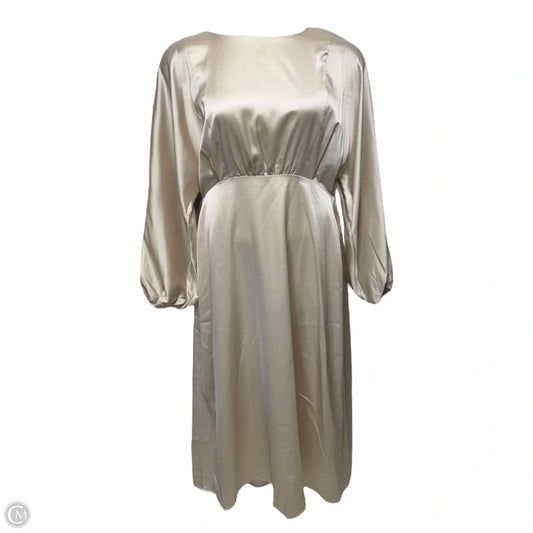 Balta Satin Midi Dress By Baltic Born In Gold, Size: XL