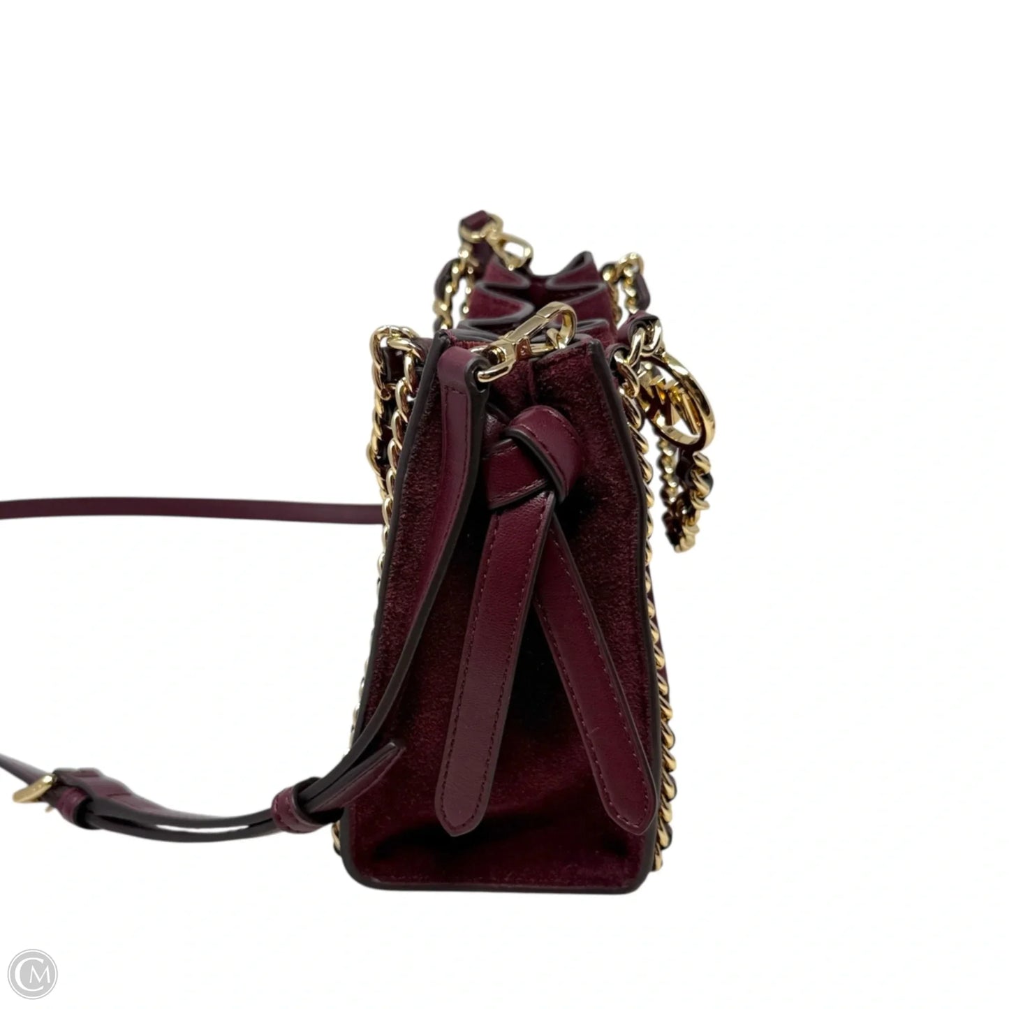 Mina Small Suede Logo Chain Crossbody Bag By Michael By Michael Kors, Size: Small