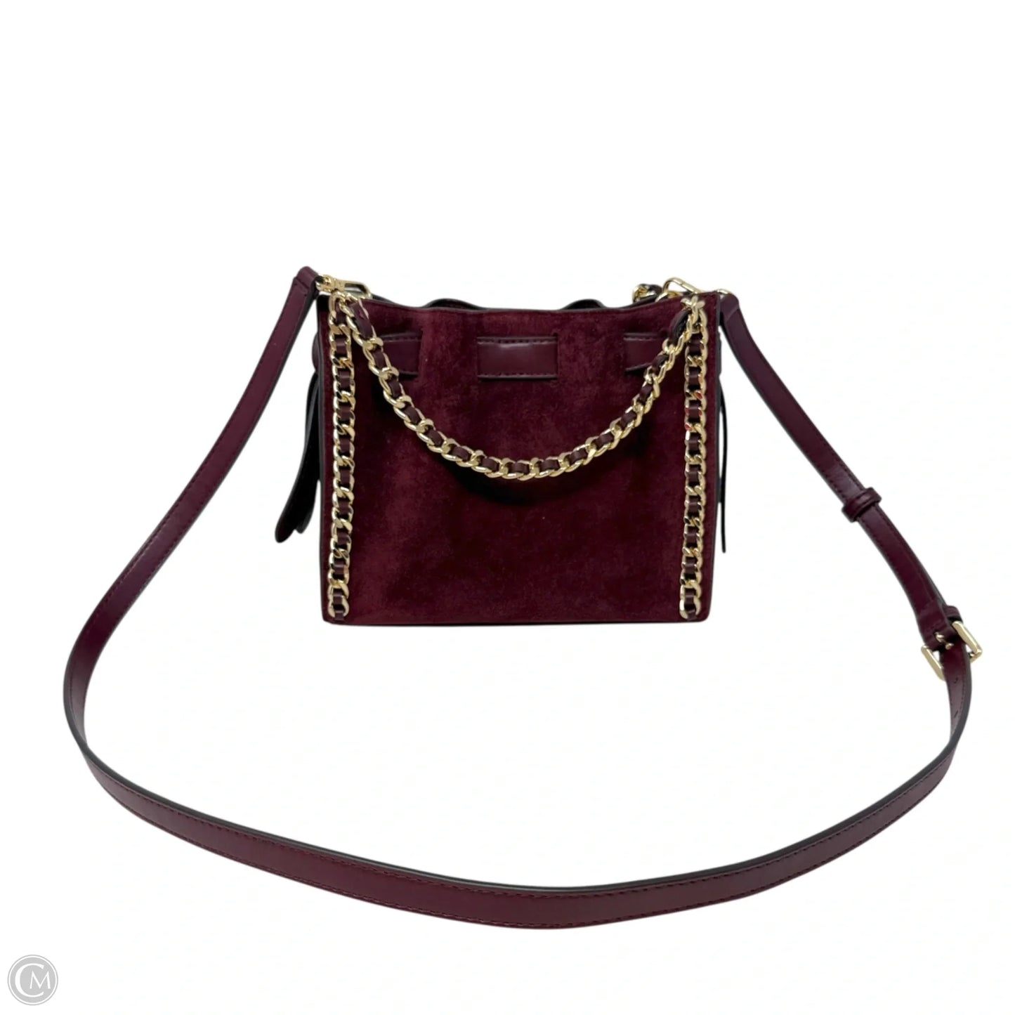 Mina Small Suede Logo Chain Crossbody Bag By Michael By Michael Kors, Size: Small
