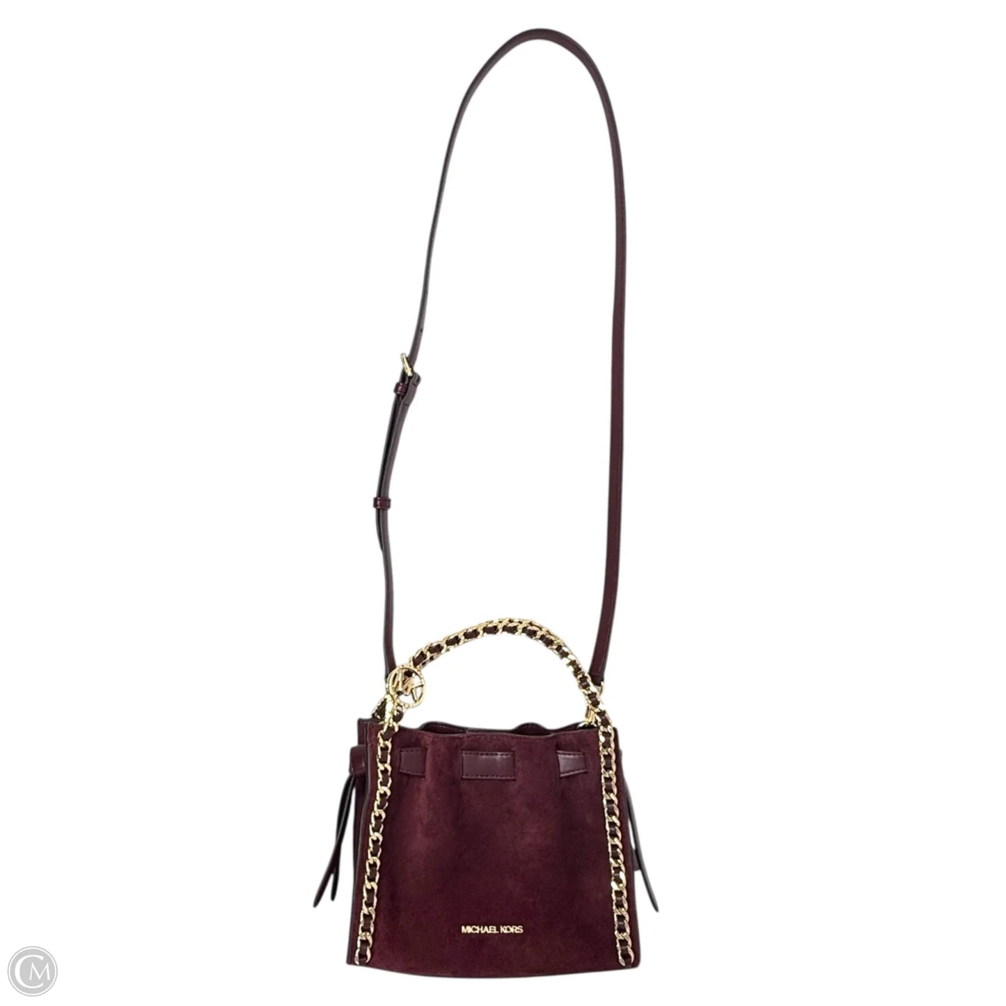 Mina Small Suede Logo Chain Crossbody Bag By Michael By Michael Kors, Size: Small