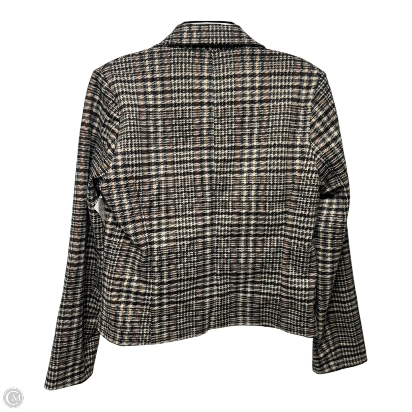 Cropped Blazer By Amanda + Chelsea In Plaid Pattern, Size: M