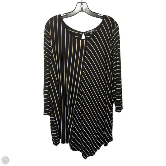 Tunic Long Sleeve By Cable And Gauge In Striped Pattern, Size: 2x